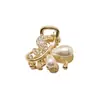 Pinza para el Cabello Pequeña con Garra de Mariposa de Pedrería Perla Mini Tamaño Pequeño Pinza para Flequillo Pinza Lateral Pinza para el Cabello Exquisita de Alta Calidad Accesorios para el Cabello
