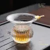 Colador de té al por mayor, filtro de té de vidrio transparente, colador de hojas de té, malla filtrante, filtro, accesorios para juego de té Kung Fu