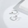 Pendientes de gancho cuadrados geométricos de plata de ley s925 para mujer, modernos, a la moda, con barra, pendientes personalizados, libro rojo pequeño, blogger de INS