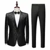 Comércio Exterior Terno Masculino Terno Transfronteiriço Amazon Aliexpress Terno Duas Peças Vestido Performance de Palco Terno Masculino