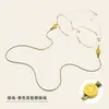 Nova corrente para óculos estilo chinês nacional retrô aço titânio não desbota pérola Nanyu corrente de pescoço para óculos de miopia corrente para máscara
