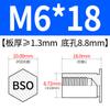 Acero al Carbono Galvanizado Espárrago de Agujero Ciego Tuerca Hexagonal Columna Chasis Lámina Metálica Placa de Presión Tuerca Columna Bso-M2M2.5M5M6M8