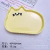 Plato Divertido de Gato de Dibujos Animados Pegamento de Crema DIY Funda para Teléfono Pasador Adorno de Casa de Muñecas Colgante Material de Resina Venta al por Mayor