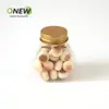 Botella Hexagonal de 70ml, Caramelo Pequeño con Forma de Bollo Botella de Plástico Transparente Sellada con Tapa, Frasco Transparente de Plástico PET de Grado Alimenticio