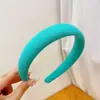 Diadema de Color Caramelo Estilo Nuevo de Borde Ancho Esponja para Lavarse la Cara Diadema para el Cabello de Mujer Sello para el Cabello Todo Fósforo Salir Verano Otoño Accesorios para la Cabeza