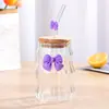 Taza de Bebida para Mujer con Forma de Nube Linda, Taza de una Sola Capa de Gran Capacidad, Taza con Lazo Resistente a Altas Temperaturas, Vaso de Agua de Vidrio de Borosilicato Alto