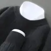 Suéter 100% Lana Pura para Hombre, Cuello Redondo, Tejido, Cálido, Suave, Agradable para la Piel, Moderno, Casual, Capa Base
