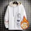 Wei Yi Estudiante Varón Dibujo Animado Moda Guapo Primavera y Otoño 2022 Nuevo con Forro Polar Engrosado Casual Top Camiseta de Manga Larga