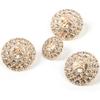 Botón Metálico de Diamante de Alta Calidad Botón de Abrigo Estilo Chanel Pequeño Estilo Celebridad Aleación de Zinc Botón Decorativo para Tejido de Punto