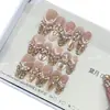 Nai Zi Uñas Portátiles Hechas a Mano Pura Otoño/Invierno Nueva Corona de Cristal Minerva Circonita Estilo Francés Ojo de Gato Pegatinas para Uñas