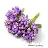 Flor Artificial Morada Flor de Lavanda Núcleo de Flor Estambre de Fruta Flor Envuelto Flor de Horquilla Hecha a Mano DIY Joyería para el Cabello Accesorios Decorativos