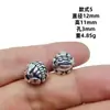Prata do Xizang Vintage Pixiu Atraindo Riqueza Contas Espaçadoras Pulseira Colar de Contas Redondas Acessórios de Joias Feitas à Mão DIY