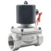 Válvula de Agua de Control Electromagnético Resistente a Altas Temperaturas Agua Caliente Normalmente Cerrada Resistente a la Corrosión Válvula para Aceite Caliente 220V 24V Interruptor Tubería de Agua 4 6 1 pulgada