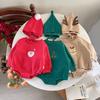 Mameluco para Bebé con Forro Polar, Sudadera Gruesa, Mameluco de Otoño e Invierno para Bebé, Ropa para Niños, Traje de Año Nuevo y Navidad