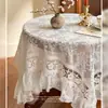 Toalha de Mesa Bordada em Renda Francesa Transfronteiriça para Uso Doméstico, Capa de Mesa de Centro, Decoração de Toalha de Mesa Redonda para Casamento ao Ar Livre Venda por Atacado