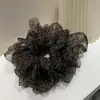 Goma para el pelo Extra Grande de Gasa con Estampado de Leopardo para Mujer, Elástico Esponjoso de Personalidad para Moño o Cola de Cabello para Chicas Modernas