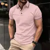 Moda Masculina Casual Transfronteriza Temu Estampado 3D Manga Corta Botones Polo Verano Nueva Fuente Fábrica Mayorista