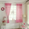 Suministro Inmediato Barra Horizontal de 3 cm Sombreado Medio 2.1m Cortina Corta Tela de Cortina Estampada Estilo Pastoral Europeo Dibujo Animado