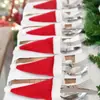Decorações de Natal, Chapéus de Natal, Chapéus de TNT, Chapéus de Natal, Capas para Talheres, Decorações para Garrafas de Vinho de Natal, Capas para Garrafas de Vinho Atacado
