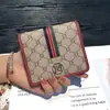 Cartera para Mujer Corta de Cuero Genuino Nueva Ligera Pequeña Billetera para Monedas Mini Cartera Portatarjetas Múltiples para Licencia de Conducir