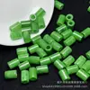 Contas de jadeíte verde seco com furo grande tipo barril 8x11mm contas soltas atacado DIY joias de jade acessórios para pulseiras acessórios para roupas