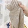 [em estoque roupas infantis suéter infantil coreano outono e inverno novo meninos e meninas cor sólida bebê elástico quente gola alta baixa