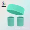 Set Deportivo de Algodón Poliéster Transpirable Absorbente de Sudor Protectoras Pre-hechas Personalizadas Muñequeras Diademas Correas para Fútbol y Baloncesto