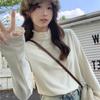 Camiseta Interior con Cuello Alto de Encaje para Mujer en Otoño e Invierno 5 Nuevos Diseños de Nicho Tops de Manga Larga con Interior de Terciopelo Camisetas Interiores