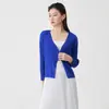 Chaqueta Miyake Calidad Mostrador Chaqueta Básica Más Vendida para Mujer Color Sólido Simple Elegante Versátil Chal Cárdigan Top