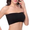 Sexy Traje de Baño de Una Pieza Strapless Boca Plana Envoltura de Pecho Sin Costuras Sin Aro de Acero Top de Tubo de Una Pieza Almohadilla de Pecho Desmontable Ropa Interior para Mujer