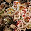 Série Ilustrada Enciclopédia Momo Pacote de Adesivos de Papel Japonês Manual de Plantas Retrô Material Adesivos Decorativos 60 Peças em 8 Estilos