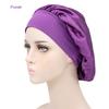 Nueva gorra de noche de ala ancha de color sólido moda para mujer gorra elástica para el cuidado del cabello gorra de quimioterapia de colores gorra de lavado salida de fábrica