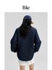 Chaqueta de Mezclilla Acolchada de Algodón con Forma de Calabaza Bie para Mujer en Otoño e Invierno de Longitud Media con Cuello de Béisbol Silueta Chaqueta Cálida de Algodón
