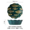 Estilo japonês grande Lotus Bowl Internet Celebrity Salad Bowl Shake Tone Nian Bowl Creative verde escuro Rice Bowl Nordic Ramen Bowl Prato