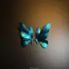 Pendientes Vintage "Teal Fly" Mariposa Azul de Buena Xinyu