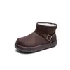 Botas Martin Nuevas de Invierno 2026 para Mujer con Peluche Espeso Botas de Nieve para Mujer Birkenstock Otoño/Invierno Suela Gruesa Zapatos Cálidos de Algodón