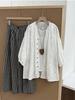 Camisa Blanca de Protección Solar Bordada con Flor de Ciruelo para Mujer, Camisa de Verano y Otoño, Top Delgado de Alta Gama Estilo Chino Nuevo