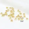 Cuentas espaciadoras pequeñas de plata con baño de oro de 18k que conservan el color, hilo de cuentas, pieza espaciadora triangular, pulsera, collar, accesorios de joyería DIY D135