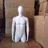 Maniquí Blanco de Hombre y Mujer para Parte Superior del Cuerpo con Cabeza y Brazos - Maniquí de Exhibición de Ropa para Tienda de Ropa