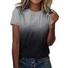 2024 Europeo y Americano ebay Nuevo Cuello Redondo Estampado 3D Manga Corta Jersey Suelto para Mujer Talla Grande Camiseta de Manga Corta
