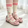 Calcetines Dulces, Estilo Primavera y Verano, Estilo Universitario, Estilo Lolita, Lindos, Cómodos, Versátiles, Transpirables, Anti-Olor, Medias con Lunares Jacquard