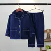 Nuevo Conjunto de Pijama de Franela para Niños Otoño e Invierno Ropa para el Hogar Niños y Niñas Pijama Infantil Espeso y Cálido