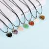 Colgante de grava de cristal natural, sinuoso, de amatista blanca, rosa y fluorita europea y americana, venta al por mayor, accesorios de collar de piedra irregular