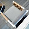 Sofá de exterior para ocio, patio, villa, jardín, sofá de hierro forjado, exterior, impermeable, protector solar, sofá de teca de aleación de aluminio