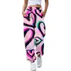 Nuevos Pantalones Deportivos Jogger Impresos en 3D para Mujer Transfronterizos con Diseños de Corazón y Rosas, Pantalones Deportivos Casuales para Mamás, Holgados y Modernos