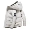 Nueva chaqueta acolchada de algodón para hombre de invierno, abrigo corto grueso acolchado de algodón, estilo coreano, chaqueta de plumón moderna con capucha
