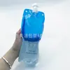 Bolsa Auto-Suporte com Bico Personalizada 600ml, Bolsa Embalagem para Bebida de Suco Água Mineral, Bolsa Transparente Colorida Impressa de Grau Alimentício com Formato Especial