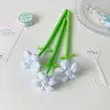 Caneta Gel Flor de Tecido Desenho Animado Fofa para Estudantes, Caneta de Presente, Caneta de Escrita, Caneta para Diário, Caneta de Presente de Feriado