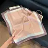Pañuelo de Seda 70 Cuadrado Moda Coreana de Alta Gama Versátil Profesional Seda Sintética Pequeño Pañuelo de Cuello Estampado Retro Pañuelo de Seda para Mujer