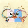Pulseira Mais Vendida na Amazon Transfronteiriça para Crianças, com Stitch e Angel, Pulseira Tecida à Mão, Atacado Direto do Fabricante